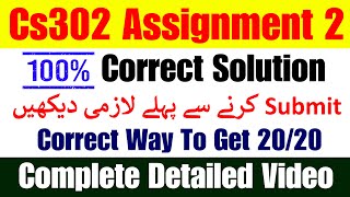 Cs302 Assignment 2 2024  CS302 Assignment 2 solution 2024  cs302 assignment 2 solution spring 2024 [upl. by Lemrej893]