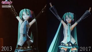 COMPARISON 2013 VS 2017 Hatsune Miku quotSenbonzakuraquot LIVE Performance [upl. by Othilia994]