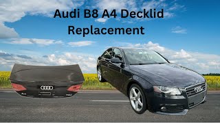 Audi B8 A4 Decklid Replacement [upl. by Rosenblum]