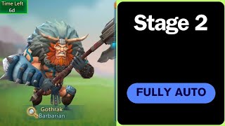 Lords mobile  Fully automatic stage 2 Barbarian  barbaric journey Auto stage 2 [upl. by Nywrad195]