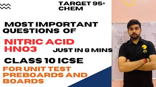 NITRIC ACID  STUDY OF COMPOUNDS CLASS 10 ICSE  MOST IMPORTANT QUESTIONS  chemistry study [upl. by Lamond]