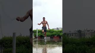 Skipping through the rain like viralrajaNothing like a little fun cardio to brighten a rainy day [upl. by Poppas]