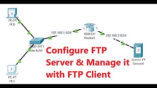 How To Configure FTP Server in Cisco Packet tracer [upl. by Fortin]