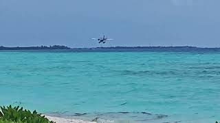 Watching Seaplane landing from Dhigurah Maldives [upl. by Mckinney]