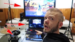 MON ÉTRANGE SETUP POUR STREAMER SUR TWITCH AVEC LA PS4  VLOG [upl. by Frechette]