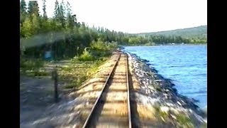 Sweden Inland Railway GÄLLIVARE  JOKKMOKK 1997 Train Drivers Cab View from Y1 1360 [upl. by Evangelia]