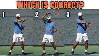 The CORRECT Forehand Follow Through  Forehand Tennis Lesson [upl. by Kostival91]