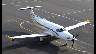 Get1Jet Pilatus PC12 FHJFP  Start Up and Amazing Short Take off [upl. by Weinstein]