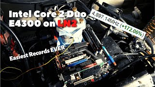 Intel Core 2 Duo E4300 Goes Extreme  Easiest Overclocking Records Ever [upl. by Llennhoj]