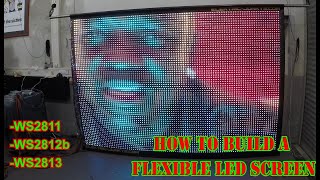 make a flexible LED Display  Addressable Strip Light Screen  WS2813 elektricjunkys [upl. by Ennael698]