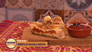 Receta Burrito de machaca  Cocineros Mexicanos [upl. by Gaughan513]