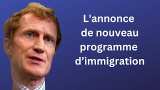 Canada Lannonce de nouveau programme par le ministre de limmigration Marc Miller [upl. by Conall]