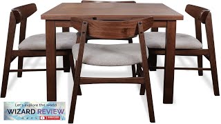 CONSDAN Extendable Dining Table Set for 4 Solid Hardwood Structure – SpaceSaving Review [upl. by Ecaroh369]