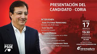 CORIA PRESENTACIÓN DE CANDIDATO [upl. by Mota]