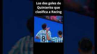 Goles de quintero que da la clasificación a Racing a la Suramericana [upl. by Asseral]