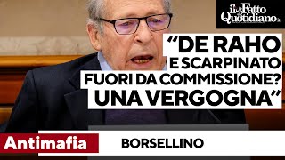 Borsellino quotScarpinato e De Raho fuori dalla commissione antimafia Una vergognaquot [upl. by Eecram]