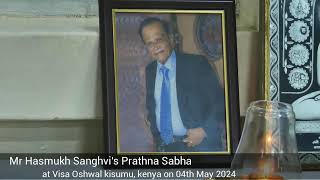 Mr Hasmukh Sanghvis Prathna Sabha [upl. by Susannah366]