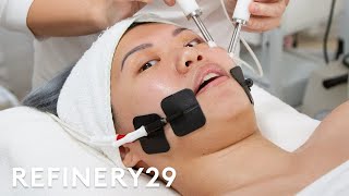 I Tried Rihannas 800 Red Carpet Facial  Beauty With Mi  Refinery29 [upl. by Alyaj]