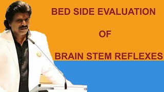 BED SIDE EVALUATION OF BRAIN STEM REFLEXES [upl. by Nnylimaj]