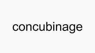 How to pronounce concubinage [upl. by Oravla933]