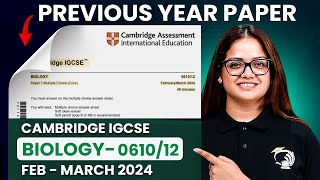 Cambridge IGCSE Biology Past Papers  Cambridge IGCSE Biology Core 061012FM24  IGCSE Biology [upl. by Tobin]