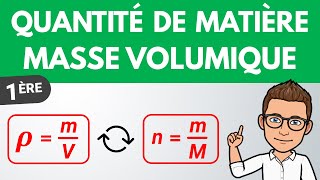 Quantité de matière et masse volumique  1ère spé  Chimie [upl. by Chiles403]