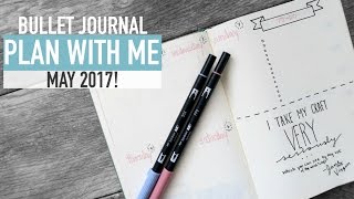 Bullet Journal PLAN WITH ME May 2017 [upl. by Aneehsit]