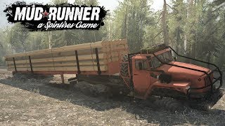 SpinTires MudRunner  Forest Work  Map Mod [upl. by Hesther954]