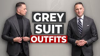 5 STYLISH Grey Suit Combinations  Wedding Business SemiFormal [upl. by Reger721]