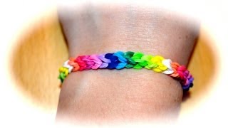 Rainbow Loom Doppelarmband deutsche Anleitung [upl. by Inness]