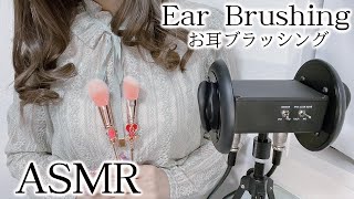 【実写ASMR】メイクブラシでお耳をブラッシング【睡眠導入Triggers for SleepBinauralMake brush soundswhisperingメイクブラシ】 [upl. by Noruq497]