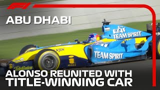 Fernando Alonso Reunited With Renault R25  2020 Abu Dhabi Grand Prix [upl. by Edras]