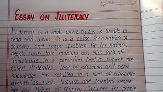 Essay on Illiteracy  Causes Effects and Solution or control Illiteracy Essay in English essay [upl. by Rebmetpes]