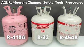 A2L Refrigerants R454B and R32 Explained Bottles Changes Rules Tools [upl. by Margherita]