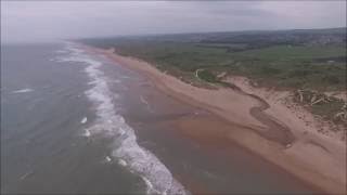 Kitesurfing Balmedie beach Aberdeenshire DJI Phantom 3 190616 [upl. by Elohcan383]