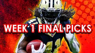 NFL DraftKings Picks  FanDuel Picks Week 1 Final Look [upl. by Fransen]