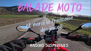 BALADE MOTO  MAISON SUSPENDUES  MERCI LA FRANCAISE DES JEUX [upl. by Berta]