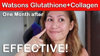 Watsons Glutathione  Collagen One Month After Review [upl. by Rolat461]