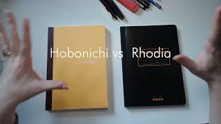 Batalha de cadernos Hobonichi vs Rhodia [upl. by Suilenroc102]