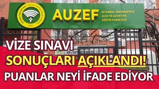 İstanbul Üni AUZEF Güz Dönemi Ara Vize Sınav Sonuçları Açıklandı Puanlar Ne İfade Ediyor [upl. by Carlotta363]