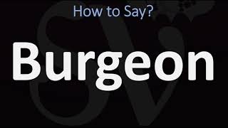 How to Pronounce Burgeon CORRECTLY [upl. by Carmen]