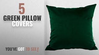 Top 10 Green Pillow Covers 2018  TangDepot Solid Velvet Throw Pillow CoverEuro ShamCushion [upl. by Gnohc]