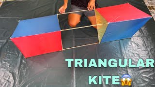 PAANO GUMAWA NG TRIANGULAR NA SARANGGOLATABANOG TUTORIAL [upl. by Monda556]