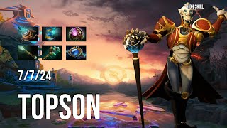 Dota 2 Pro Gameplay Topson Ringmaster 7 7 24 High Skill Dota 2  Mid  Tundra [upl. by Alleacim]