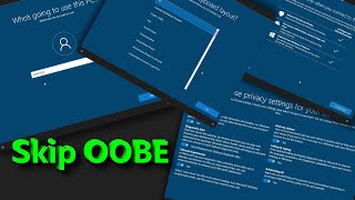 How to Skip Windows 10 OOBE Dialogues for Privacy Region and User Accounts [upl. by Oirazan]