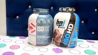 Dymatize Iso 100 vs BPI Sports Iso HD [upl. by Nesrac]