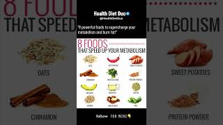 8 Foods that speed up your metabolism  HealthDietDuo shorts [upl. by Mroz]