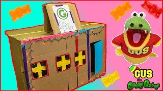 Giant Restaurant Box Fort Challenge with Gus the Gummy Gator [upl. by Wareing]