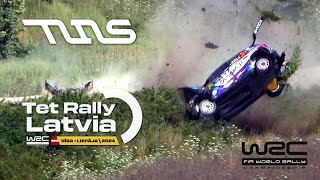 WRC RALLY LATVIA 2024  BIG CRASH  MAX SIDEWAYS ACTION [upl. by Paynter343]