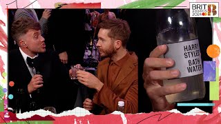 Roman Shares His Secret Cocktail with Calvin Harris  The BRIT Awards 2024 [upl. by Idid]